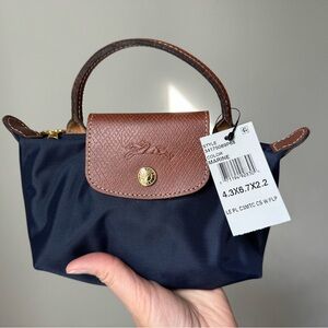 Longchamp Le Pliage Cosmetics Case - Marine NWT